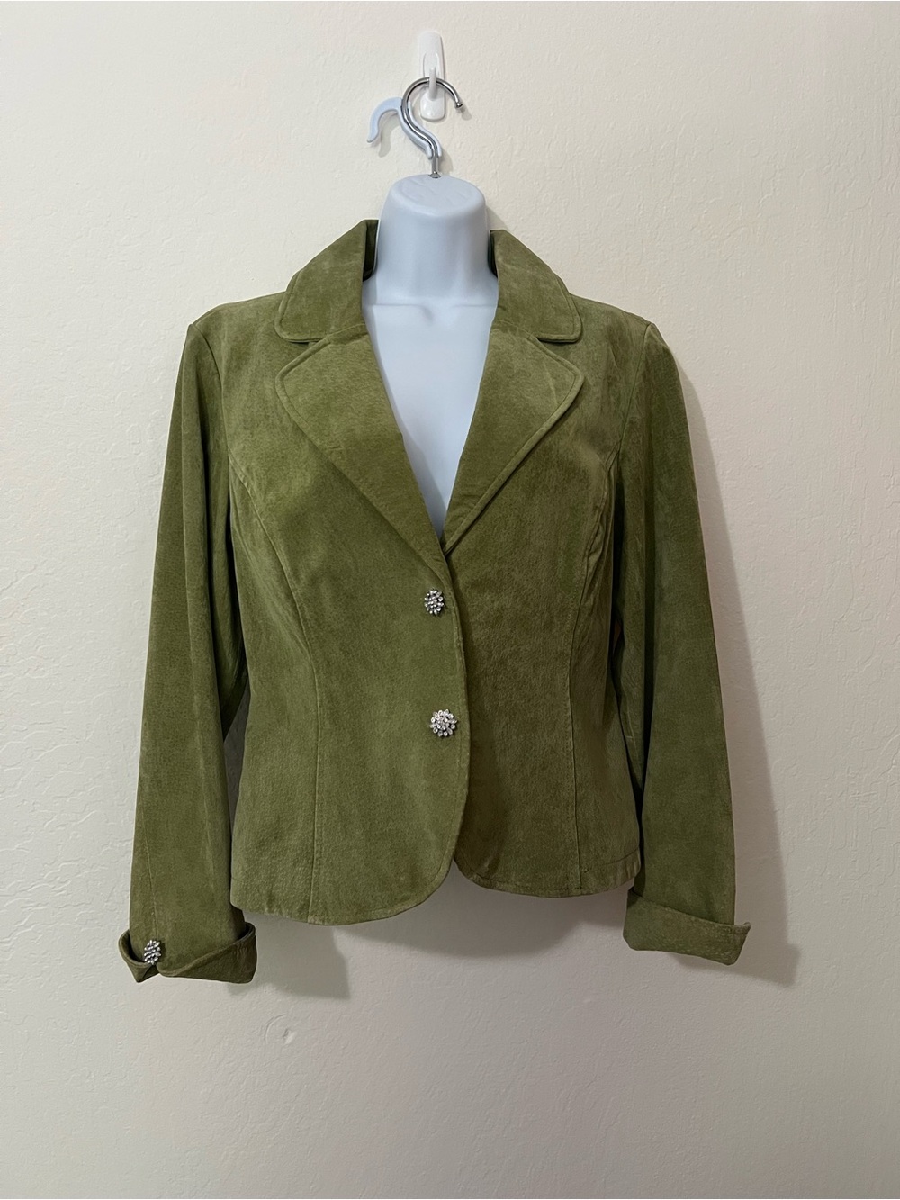 Live a Little - Vibrant Green Women's Suede Blazer Jacket